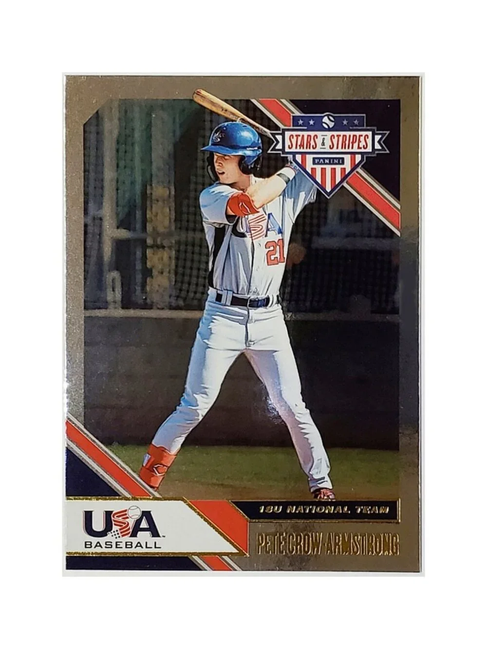 PETE CROW-ARMSTRONG ROOKIE FOIL 2020 PANINI STARS & STRIPES #72, CUBS
